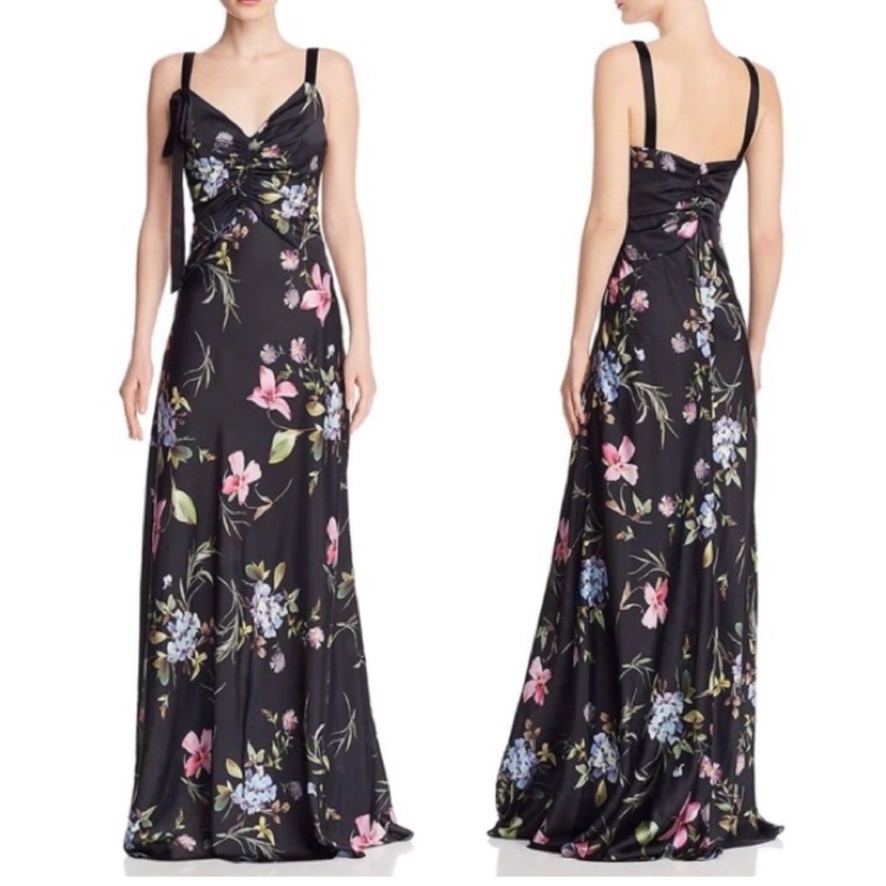 NWT Jill Jill Stuart Satin Floral Maxi Dress Size: 6